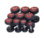 Commercial Rubber Coated PU Dumbbell 5kg Pair 2pcs