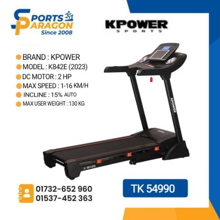Motorized Treadmill K842E – 3.0 HP Peak– Black New 2023