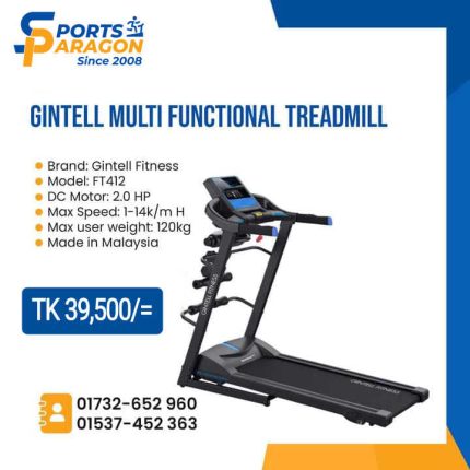 GINTELL Smart Runz Plus Treadmill Model FT412  New 2024--Sports Paragon