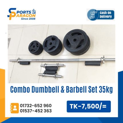 Combo Dumbbell and  Barbell Set 35kg - Black
