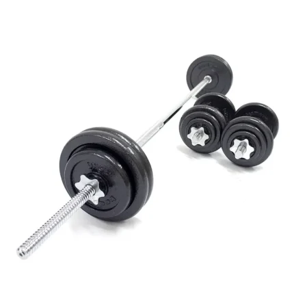 Combo Dumbbell & Barbell Set Black Best Quality 32.5 KG
