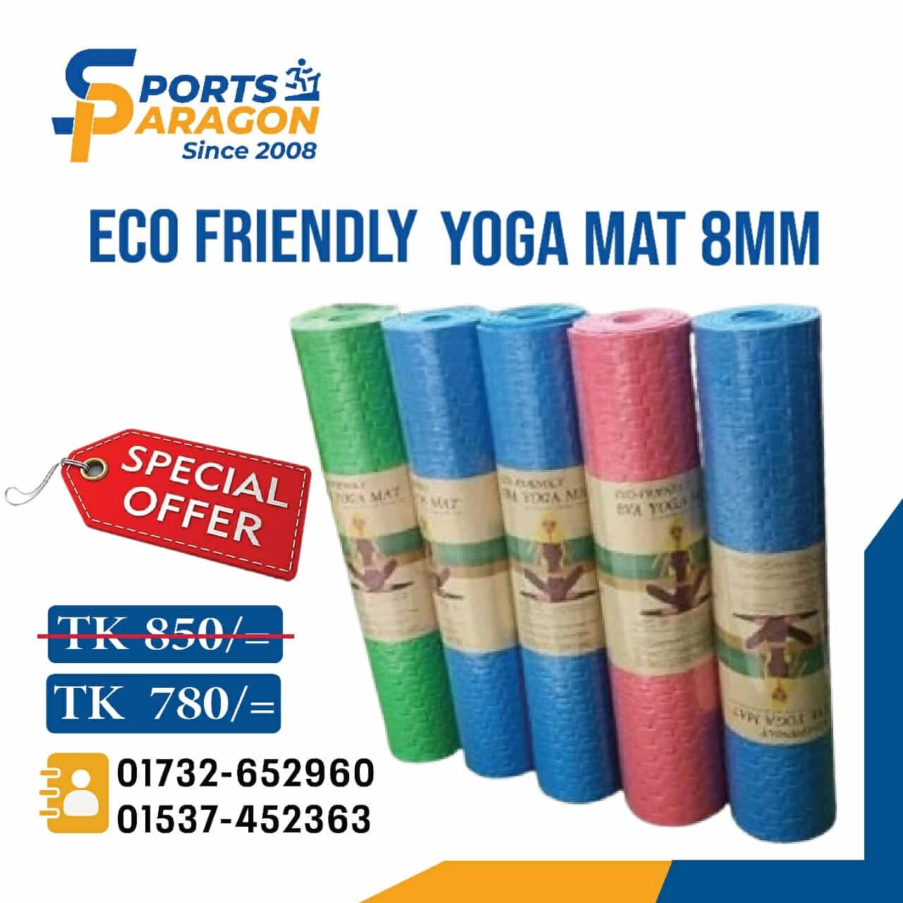 Yoga Mat Eco Friendly 8MM Yoga Mat Eco Friendly 8MM