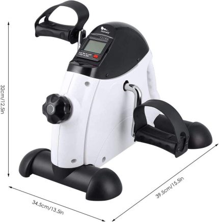 Key Features & UsesDual Functionality: Can be placed on the floor to work out your legs while sitting, or placed on a desk/table to exercise your arms.Under-Desk Convenience: Fits easily under a office desk or in front of a couch, allowing you to pedal while working, reading, or watching TV.Adjustable Resistance: Features a knob to increase or decrease resistance for light cardio, joint mobility, or mild muscle toning.Track Stats: Most models include a small LCD screen to track time, distance, count, and calories burned.Rehabilitation & Therapy: Frequently used for physical therapy, senior exercise, and recovering range of motion after injuries. 1 Buy Mini Pedal Exercise Cycle from Techno Heal